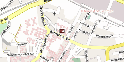 Stadtplan Ordensschloss St. Georgen Bayreuth