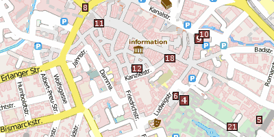 Stadtkirche  Bayreuth Stadtplan