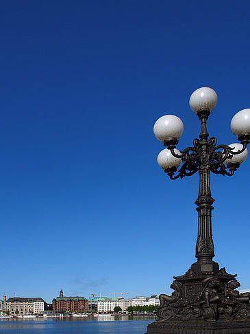 Laterne und Binnenalster Fotos