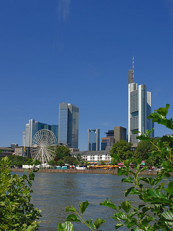 Foto Skyline von Frankfurt mit Riesenrad