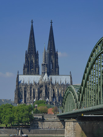 Foto Hohenzollernbrücke beim Kölner Dom - Köln