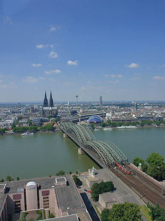 Foto Hohenzollernbrücke und Kölner Dom