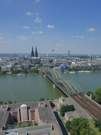 Foto Hohenzollernbrücke und Kölner Dom