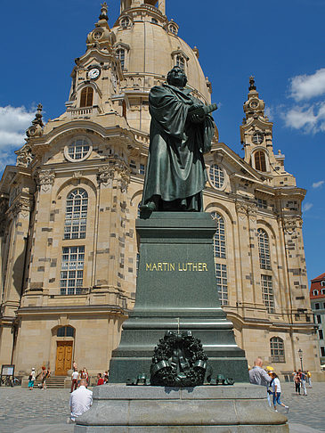 Foto Frauenkirche und Lutherdenkmal - Dresden