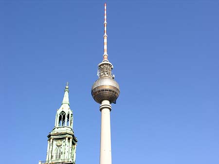 Foto Fernsehturm und Marienkirche - Berlin