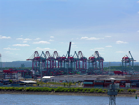 Altonaer Balkon mit Blick auf den Hafen Fotos