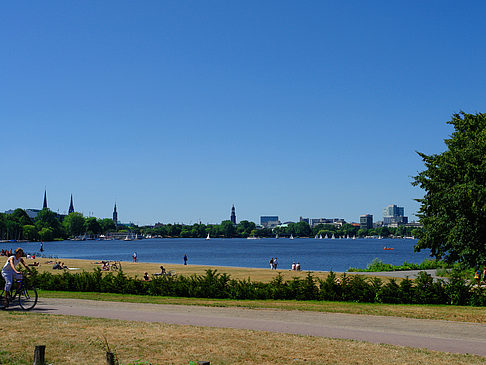 Foto Badestrand an der Außenalster