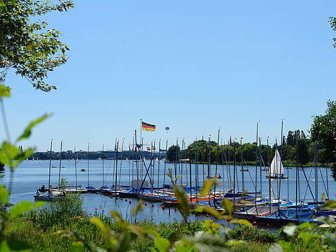 Bootsverleih und Hafen auf der Außenalster Fotos