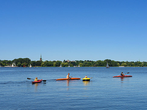 Foto Kanufahrt auf der Außenalster