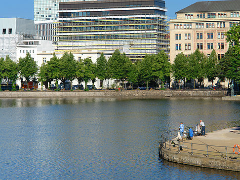 Angler an der Binnenalster Fotos