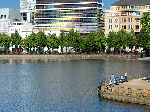 Angler an der Binnenalster Fotos