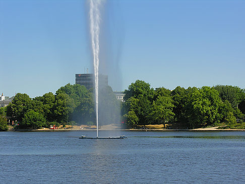 Foto Fontäne auf der Binnenalster - Hamburg