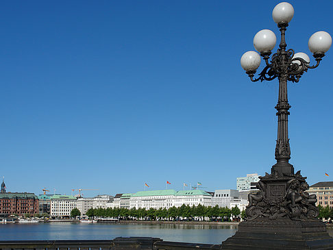 Foto Laterne und Binnenalster - Hamburg