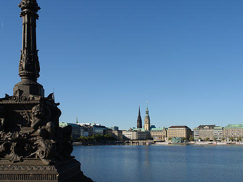 Foto Laterne und Binnenalster - Hamburg