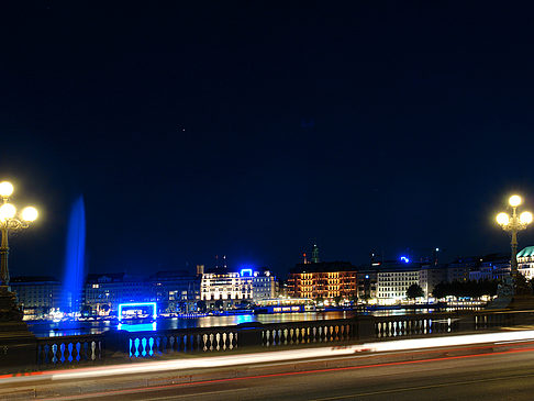 Binnenalster bei Nacht Fotos