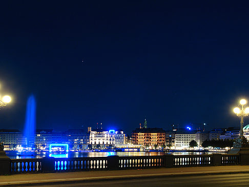 Binnenalster bei Nacht Foto 