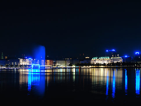 Fotos Binnenalster bei Nacht | Hamburg