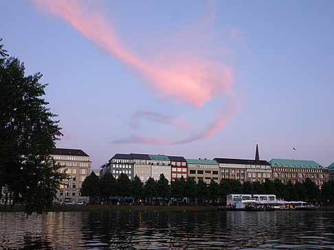 Sonnenuntergang über der Binnenalster