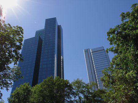 Foto Sonne strahlt die Dresdner Bank an - Frankfurt am Main