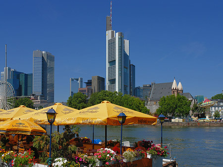 Foto Skyline von Frankfurt mit Schöfferhofer Weizen