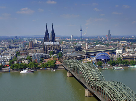 Fotos Hohenzollernbrücke und Kölner Dom aus der Ferne