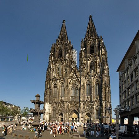 Foto Kreuzblume vor Kölner Dom