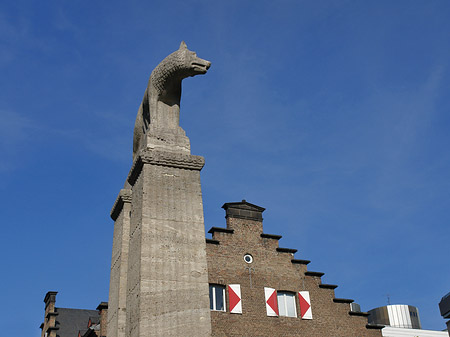 Wolfsstatue und Stadtmuseum