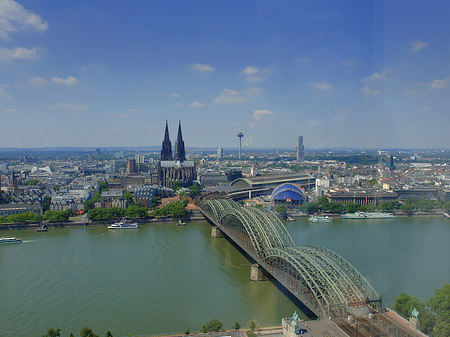 Hohenzollernbrücke und Kölner Dom