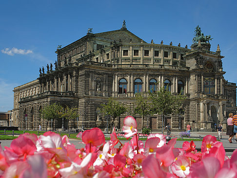 Fotos Semperoper mit Blumen